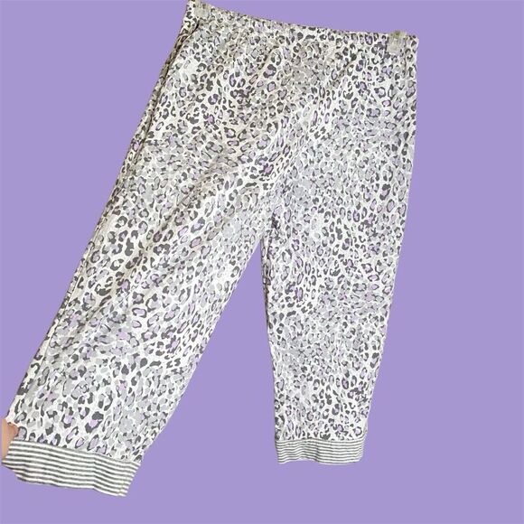 Cotton Pastel Cheetah Print Lounge/Pajama Pants from Carole Hochman - Picture 3 of 5